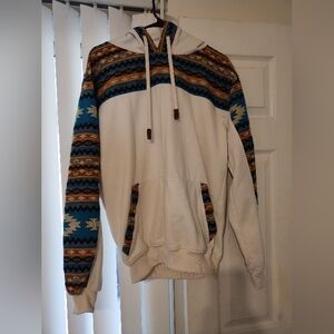 Rupay Hoodie Authentic Aztec Design Made In Ecuador Size Large Unisex Colorful